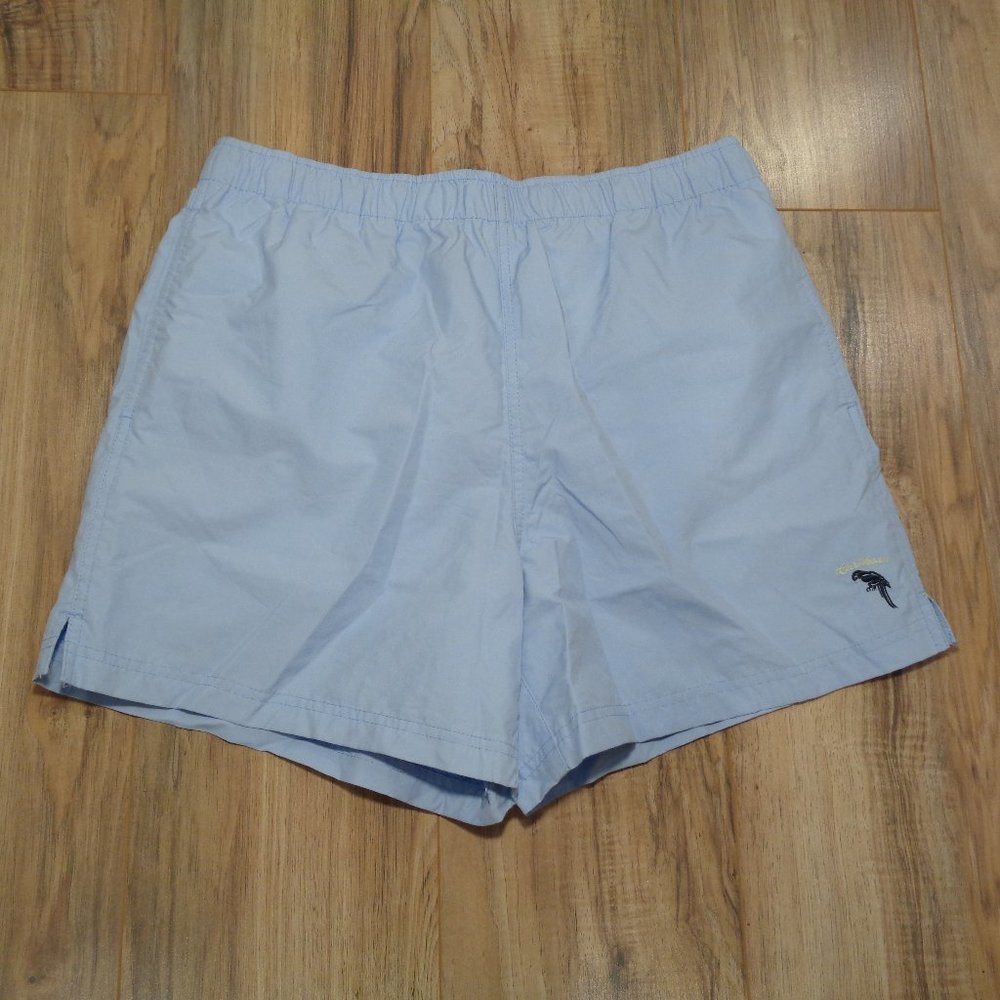 Caribbean Roundtree & Yorke Size Medium Pale Blue New Men's Swim Trunks Shorts